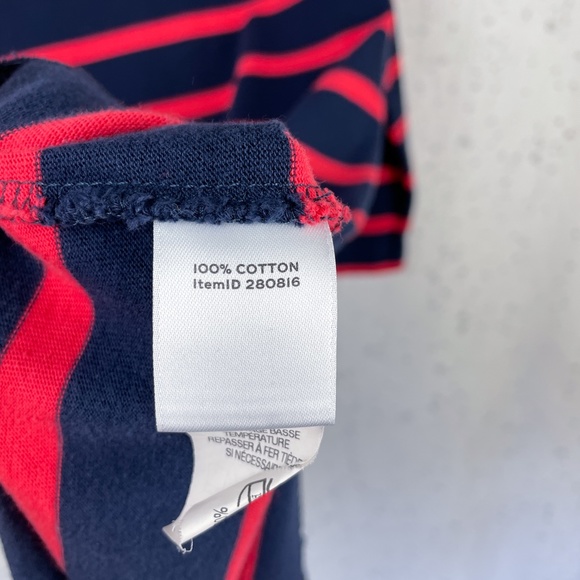 L.L. Bean Striped Mariner Dress 8 Nautical Boatneck - Picture 11 of 12